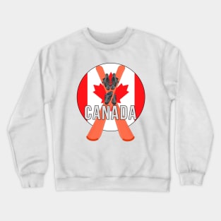 Cool Ski Flag of Canada Crewneck Sweatshirt